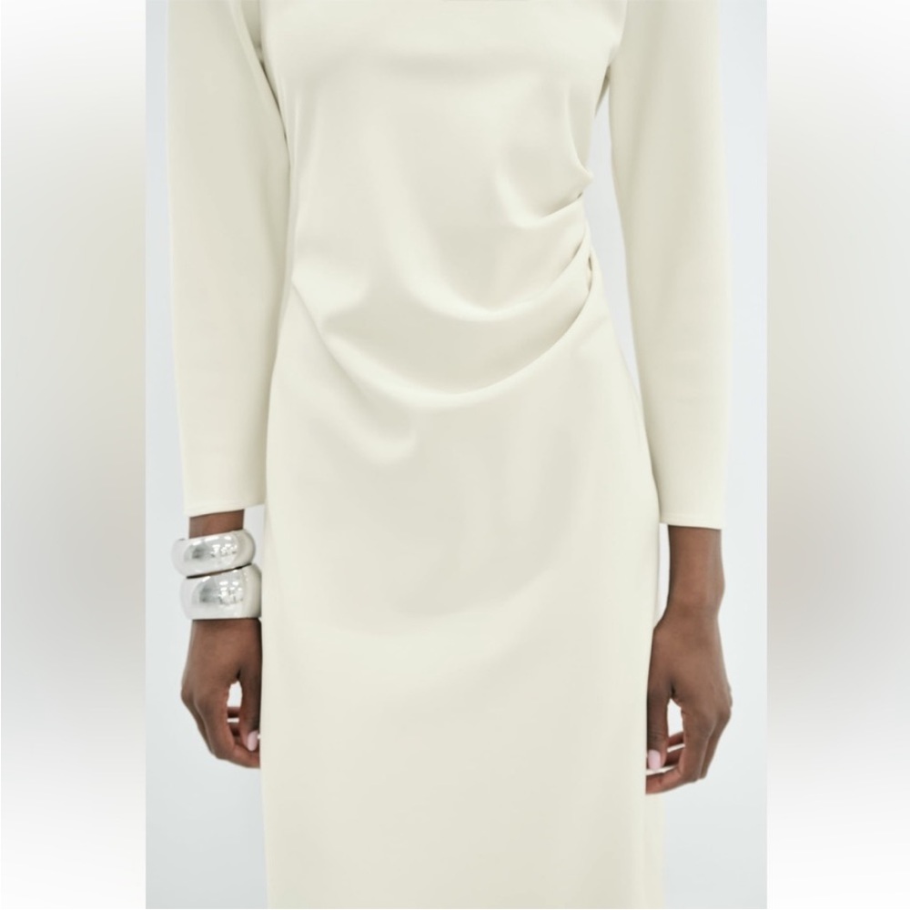 ZARA Crepe Midi Dress - Picture 9 of 12